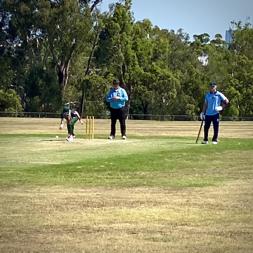 Nicole McKillop bowling agains NSW